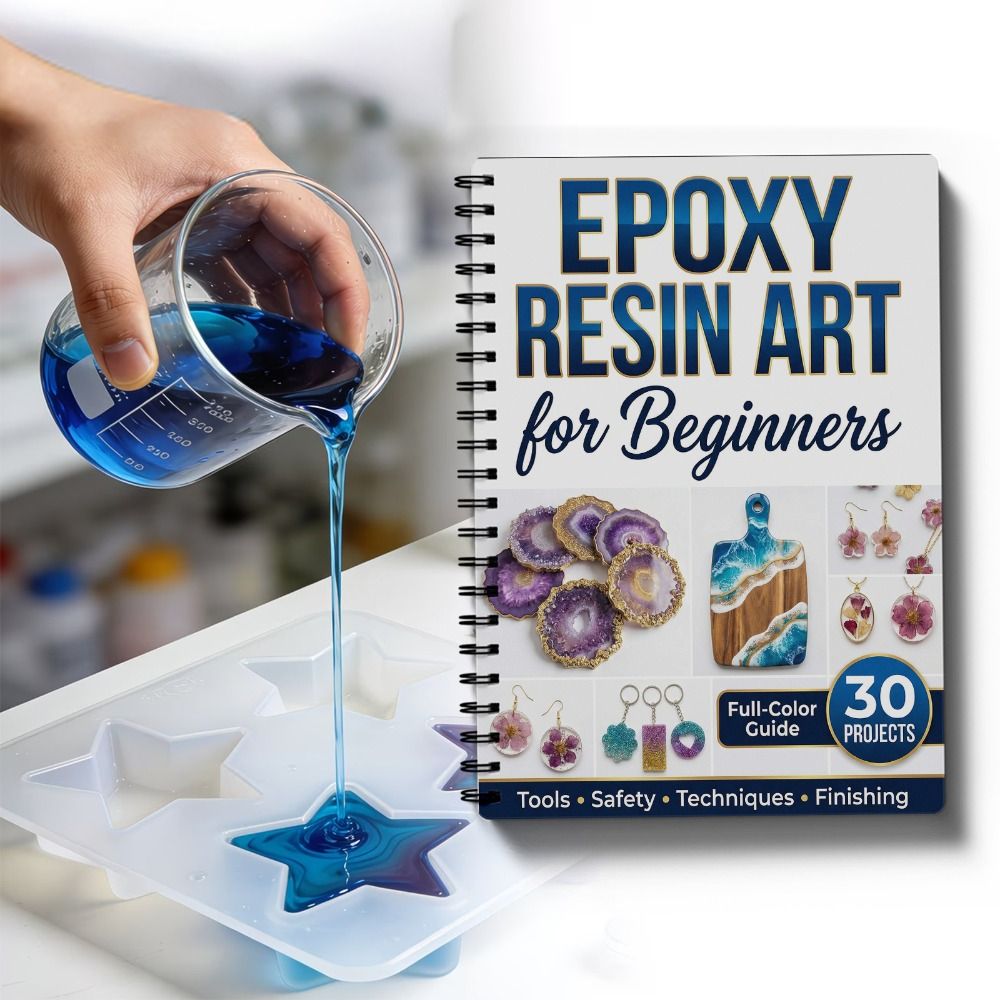 Resin Art Tutorial - 단계별 에폭시 레진 아트 핸드북: 30가지