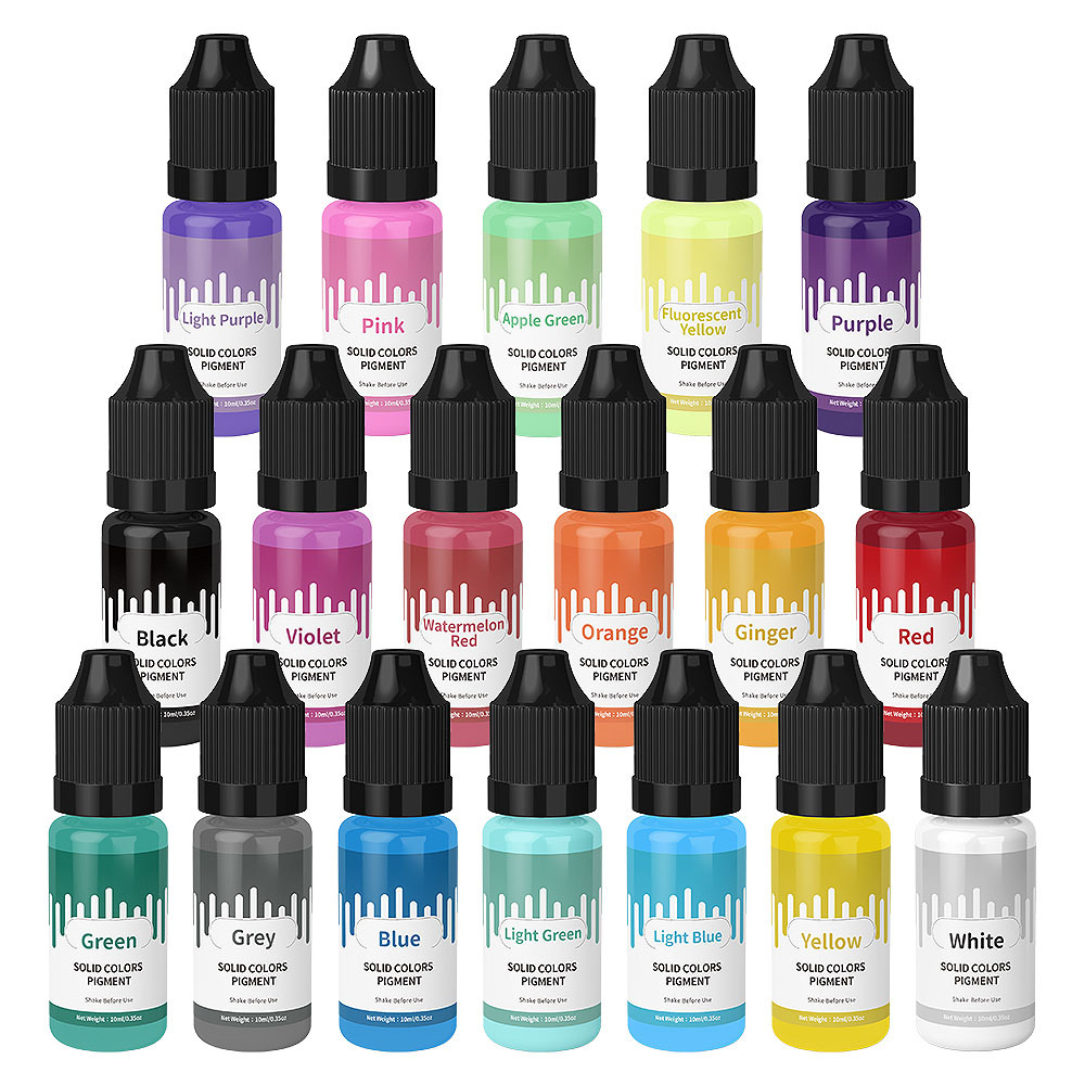 Resin Dye Opaque - 18 색상 10ml 마카롱 솔리드 파스텔