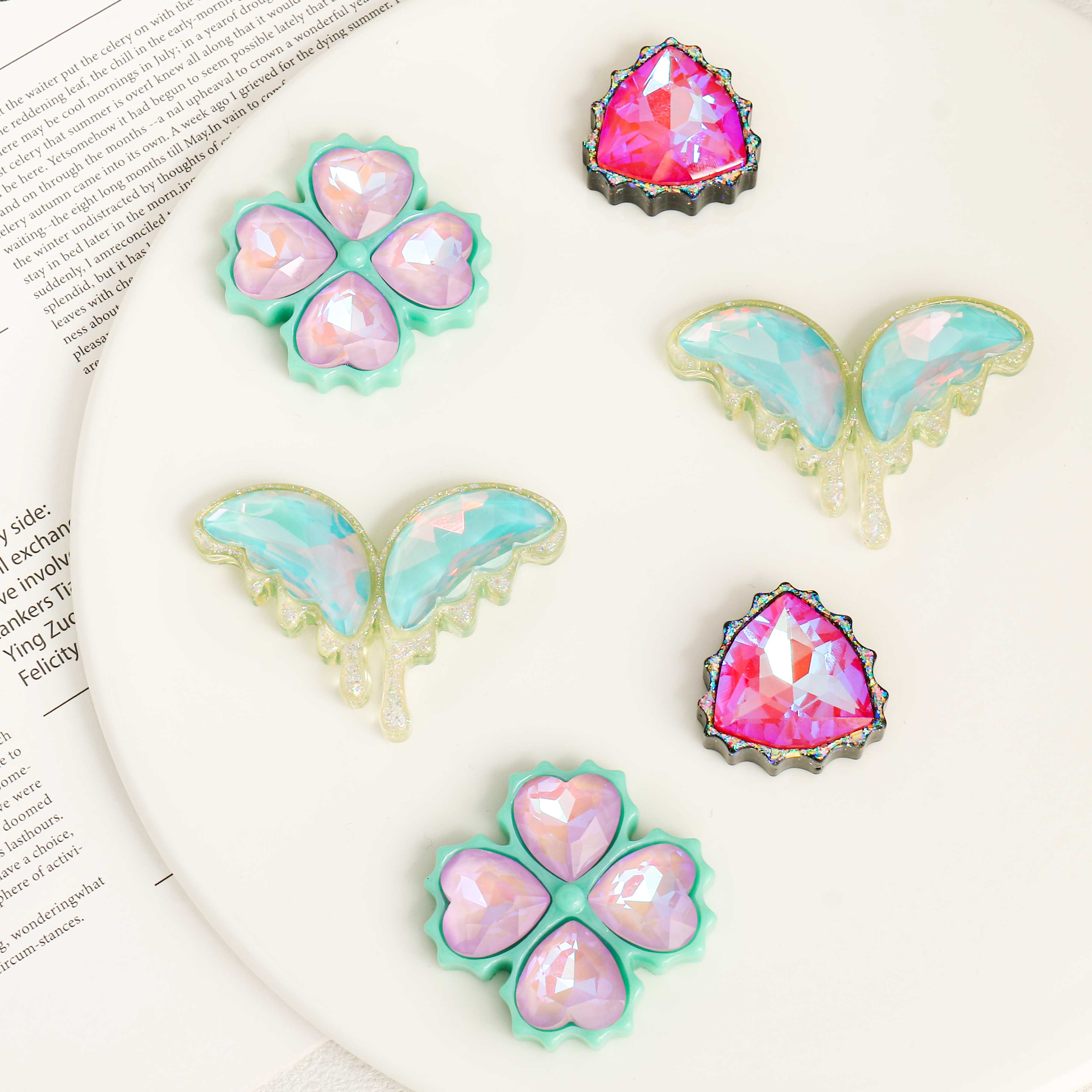 Resin Art Geode - 멀티컬러 지르콘 쥬얼리 만들기 키트, 레진