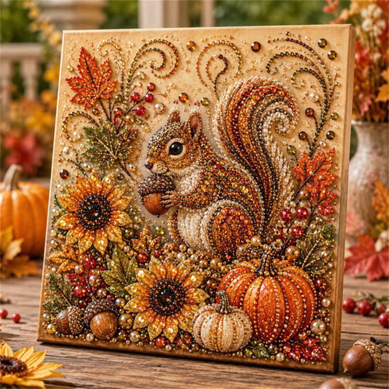 Resin Art Kit For Beginners - 가을 다이아몬드 펄 페인팅 키트, 성인용