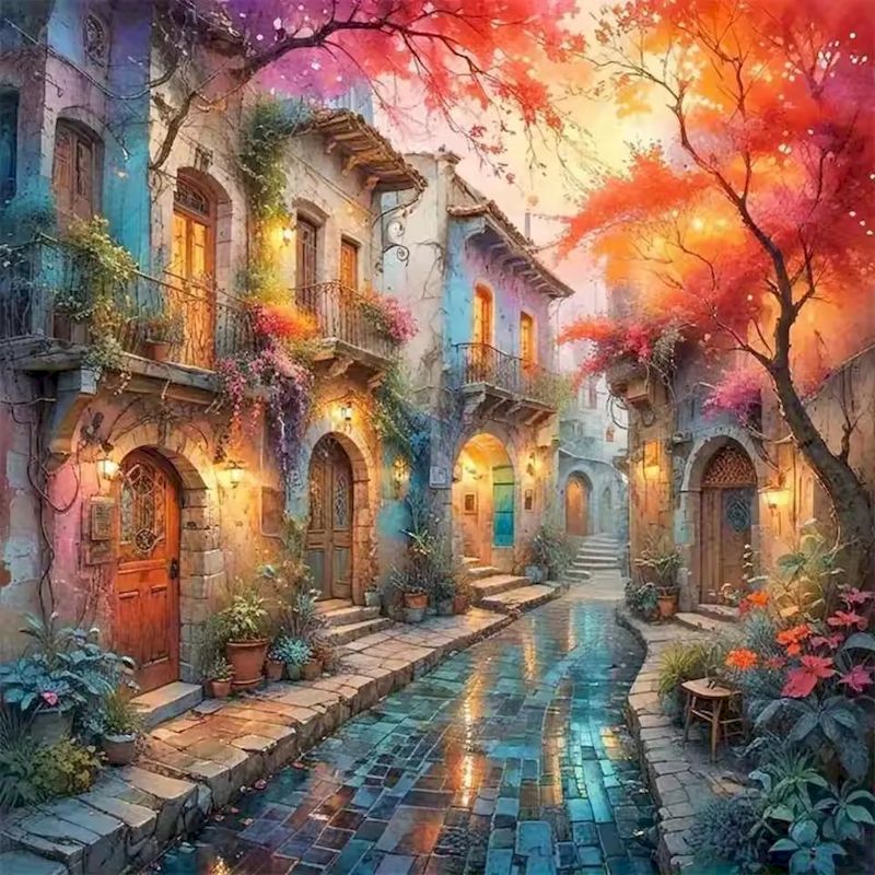 Resin Art Wallpaper - RUOPOTY 5d 다이아몬드 페인팅 벽 예술