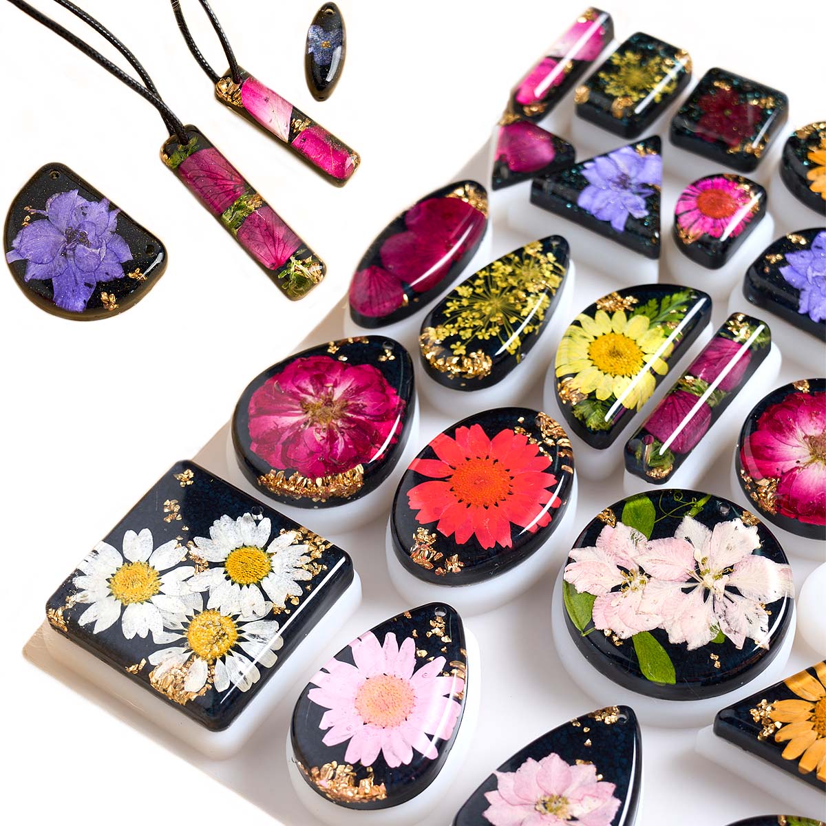 Resin Art Necklace - 타임 스톤 펜던트 실리콘 몰드 DIY