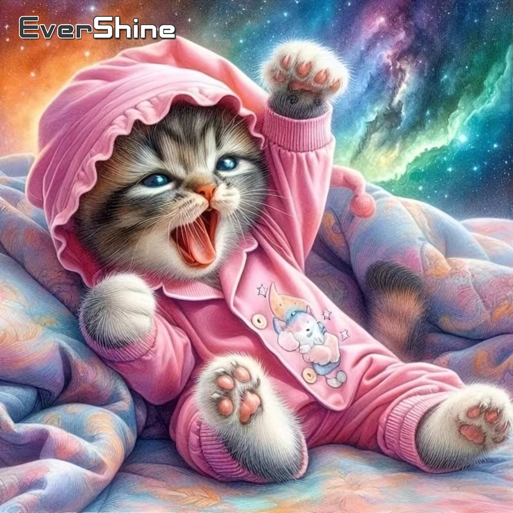 Resin Art Wallpaper - EverShine 새로운 도착 다이아몬드 페인팅 고양이