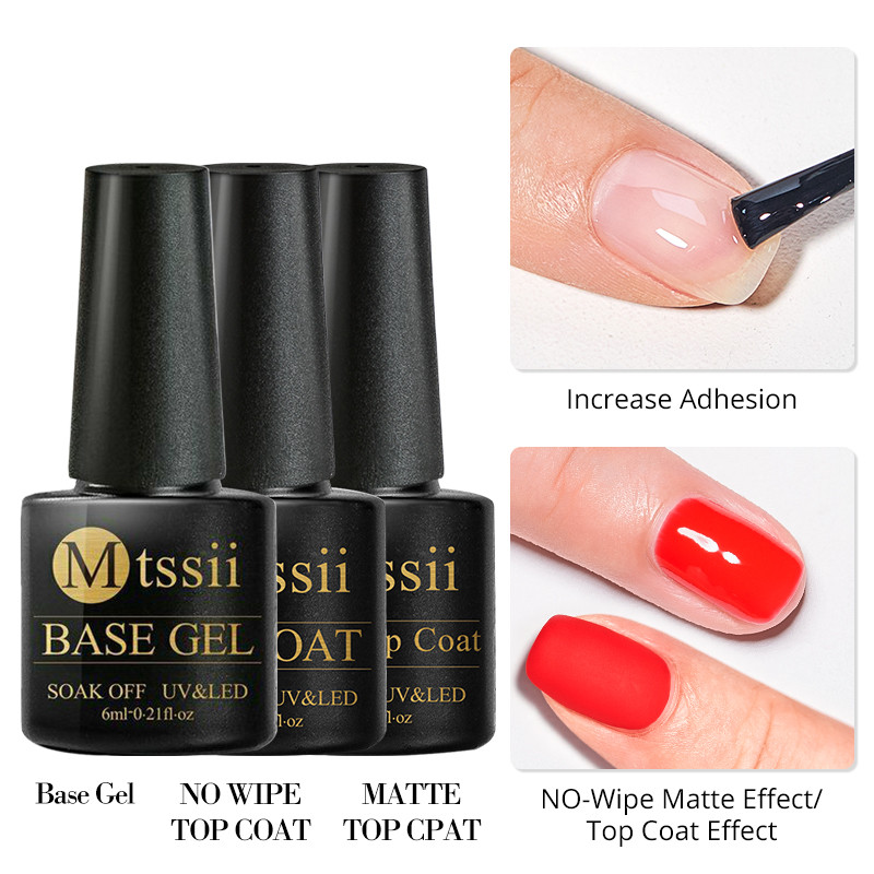 Uv Lamp Nail Resin - 베이스 젤 노 와이프 탑 코트