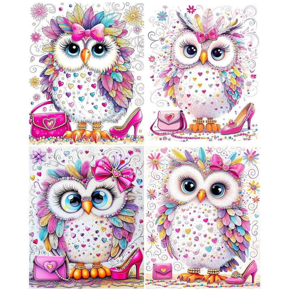 Resin Art Kit For Beginners - CHENISTORY 올빼미 다이아몬드 페인팅 키트, 초보자를