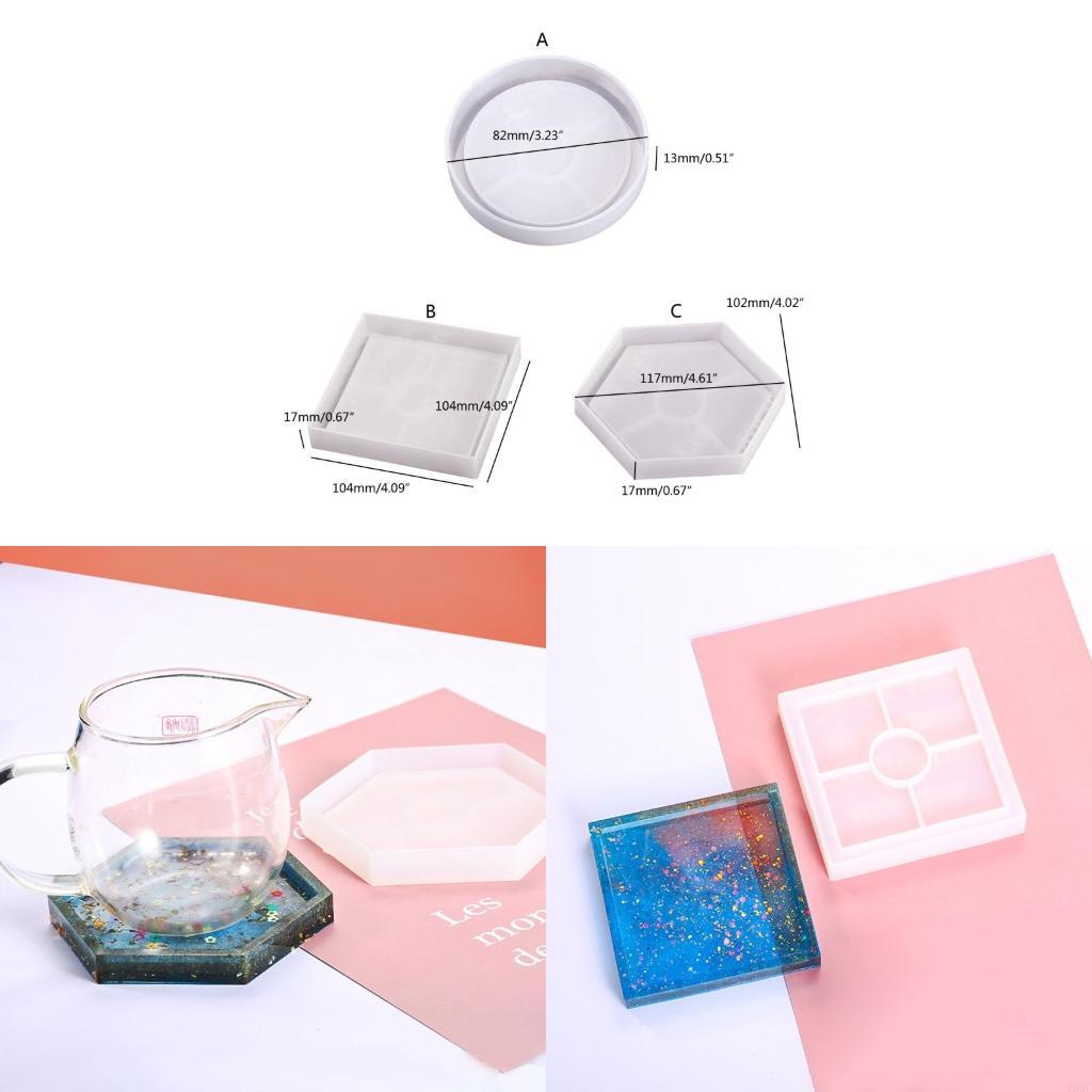 Coaster Mold Square - 인공 마노 조각 컵 받침을 만드는