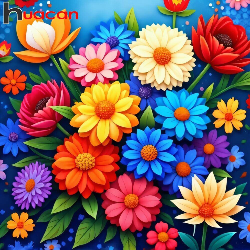 Resin Art Wallpaper - Huacan 다이아몬드 아트 모자이크 키트 국화