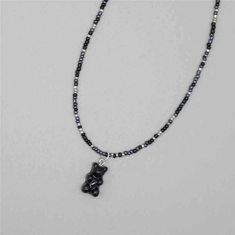 새로운 보헤미아 한국어 연인 다채로운 거미 곰 펜던트  - Resin Art Necklace 리뷰 및 가격