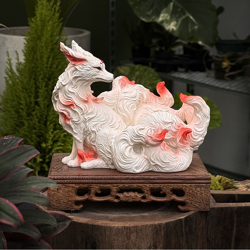 9꼬리 여우 장식품 여우 9꼬리 여우 불교 사원 동상  - Resin Art For Anniversary Gift 리뷰 및 가격