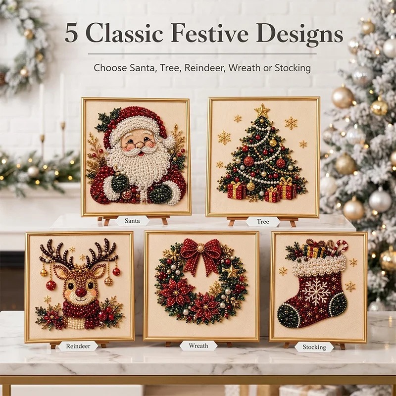 크리스마스 진주 다이아몬드 페인팅 아트 세트(프레임 포 - Resin Art Kit For Beginners 리뷰 및 가격