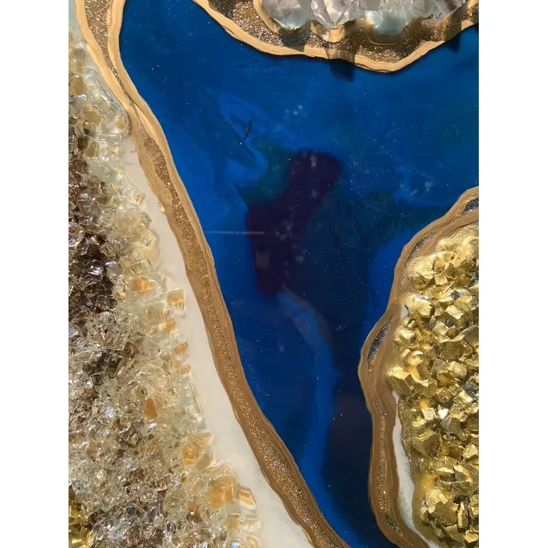 벽 장식 공작새 블루 레진 아트 맞춤형 에폭시 레진 벽 - Resin Art Geode 리뷰 및 가격