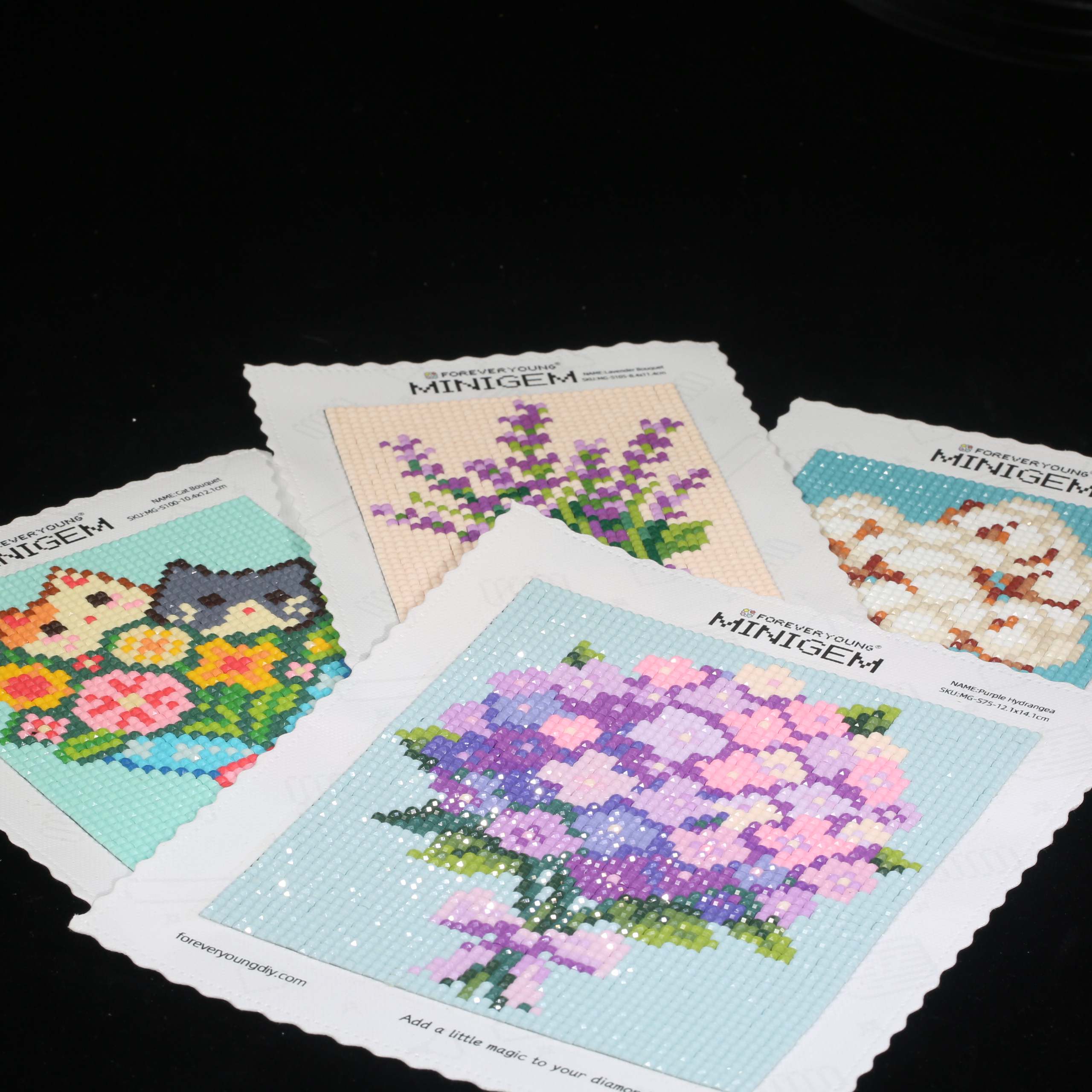 미니젬 ®   보라색 수국 5D 다이아몬드 페인팅 키트 - Resin Art Kit For Beginners 리뷰 및 가격
