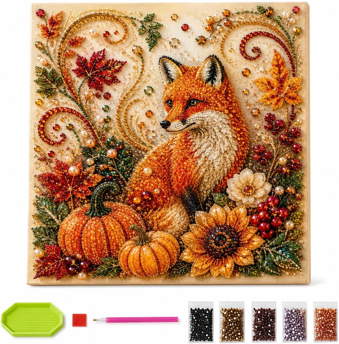 가을 다이아몬드 펄 페인팅 키트, 성인용 숲 테마 초보 - Resin Art Kit For Beginners 리뷰 및 가격