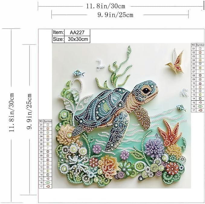 바다거북 동물 다이아몬드 페인팅 키트 (성인 초보자용  - Resin Art Kit For Beginners 리뷰 및 가격