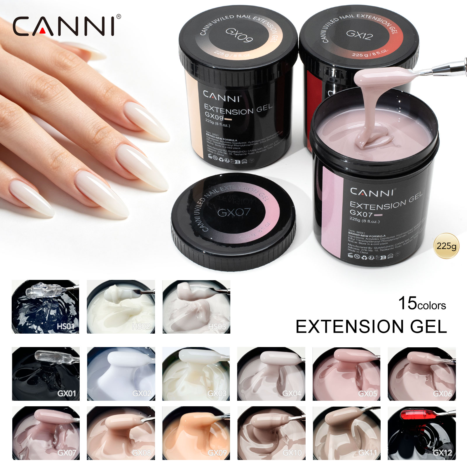 CANNI 225g 리필용 카모플라주 젤 무자극 셀프  - Uv Lamp Nail Resin 리뷰 및 가격