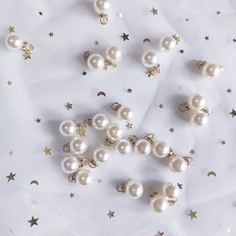 30Pcs 라운드 진주 다이아몬드 펜던트 골드 실버 D - Resin Art For Anniversary Gift 리뷰 및 가격