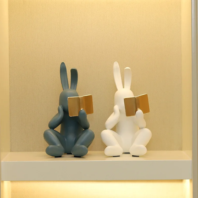 창의적인 디자인의 토끼 모양 레진 장식품, 책장 장식용 - Resin Art For Anniversary Gift 리뷰 및 가격