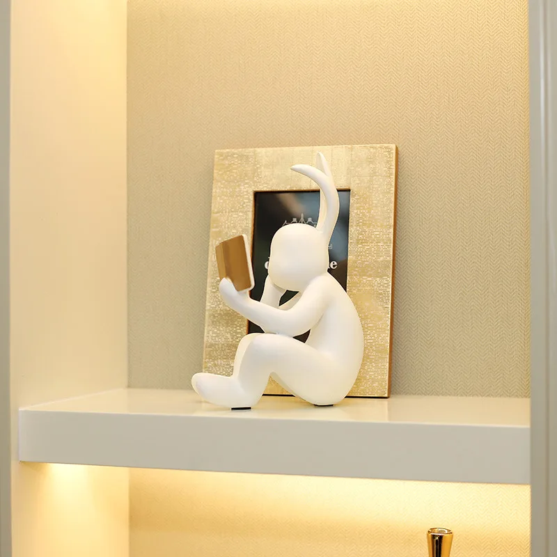 창의적인 디자인의 토끼 모양 레진 장식품, 책장 장식용 - Resin Art For Anniversary Gift 리뷰 및 가격