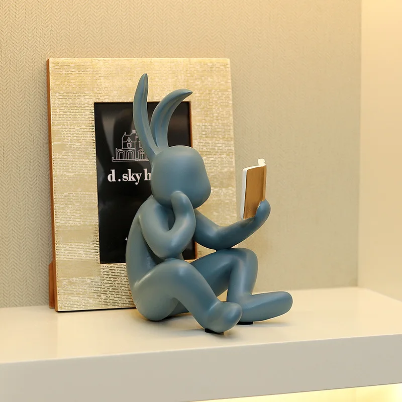 창의적인 디자인의 토끼 모양 레진 장식품, 책장 장식용 - Resin Art For Anniversary Gift 리뷰 및 가격