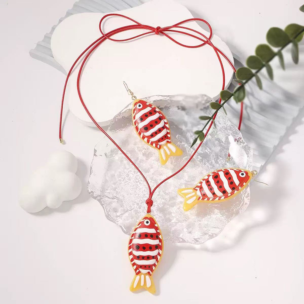 4pcs 귀여운 열대어 수지 참 DIY 귀걸이 목걸이  - Resin Art Beach Theme 리뷰 및 가격