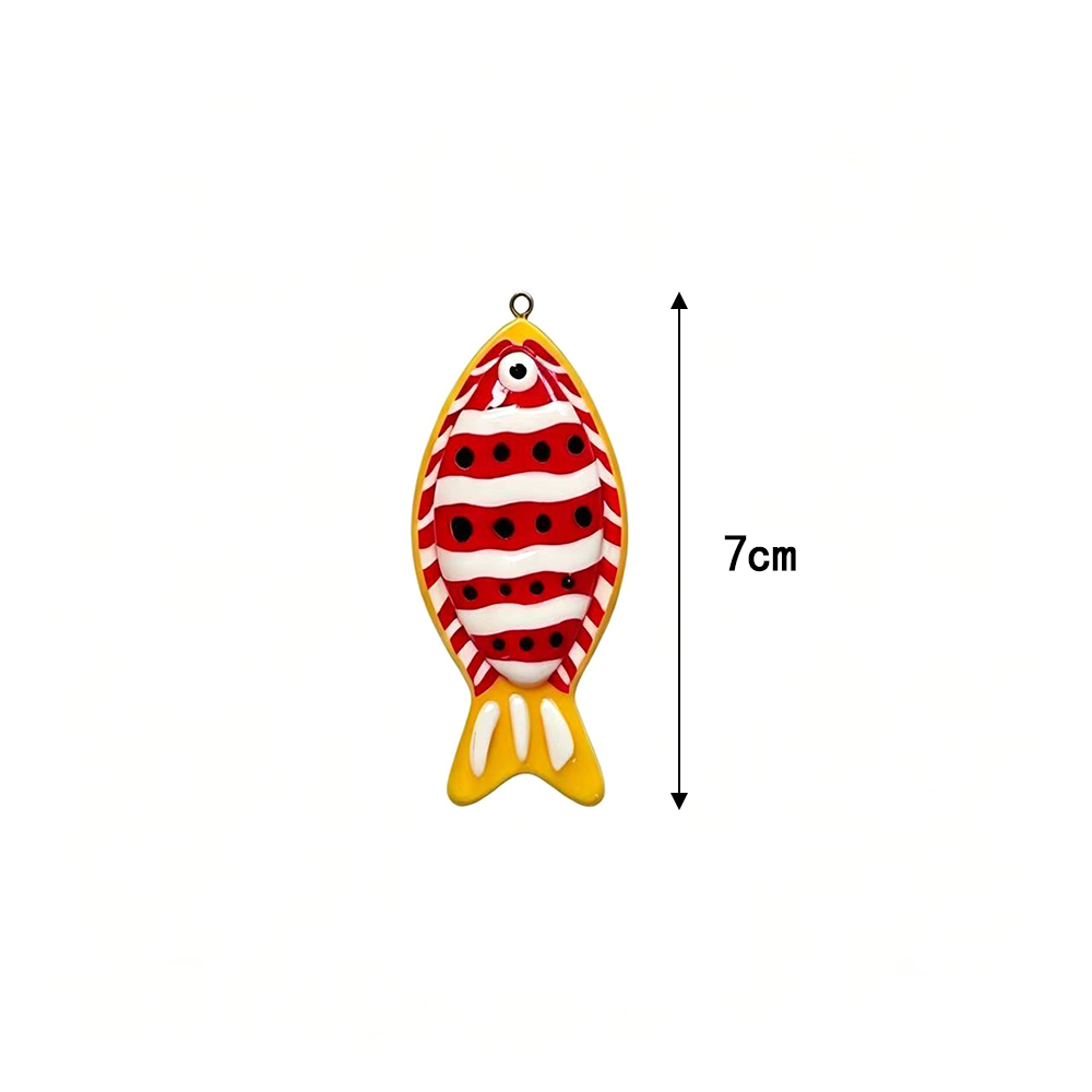 4pcs 귀여운 열대어 수지 참 DIY 귀걸이 목걸이  - Resin Art Beach Theme 리뷰 및 가격