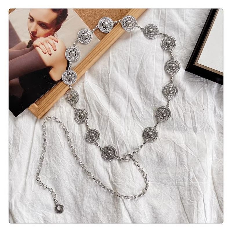 여성용 빈티지 바디 체인, 우아한 금속 허리 체인, 원 - Resin Art Necklace 리뷰 및 가격