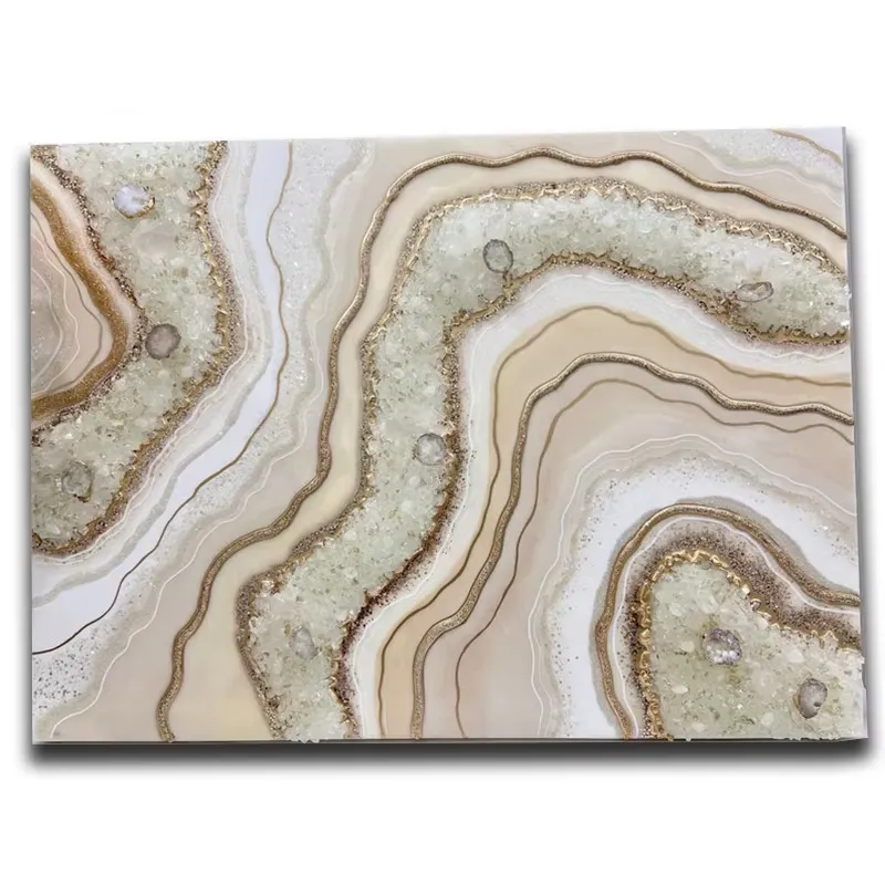 벽 장식 선물 크리스탈 에폭시 레진 페인팅 샴페인 골드 - Resin Art Geode 리뷰 및 가격