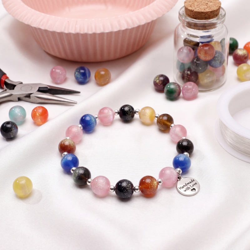 10-25pcs 8mm 수지 반짝이 구슬 1.5mm 구 - Resin Art Necklace 리뷰 및 가격