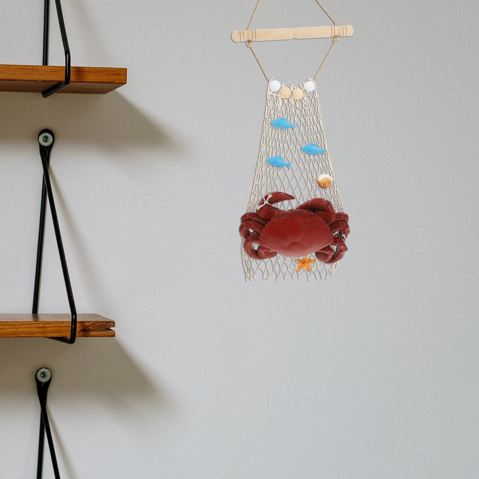 게 모양 펜던트, 레진과 나무 소재, 해양 테마 벽 장 - Resin Art Beach Theme 리뷰 및 가격
