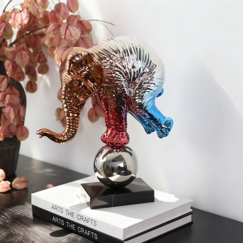 화려한 그래피티 코끼리 조각상 레진 동물 피규어 모던  - Resin Art For Anniversary Gift 리뷰 및 가격