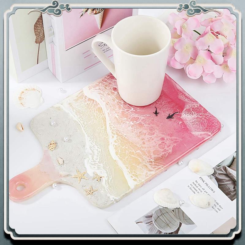 내구성 18 Pcs 코스터 수지 금형 실리콘, 트레이  - Coaster Mold Square 리뷰 및 가격