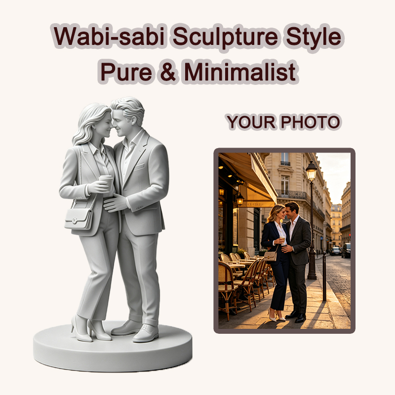 사진을 바탕으로 제작한 맞춤형 3D 프린팅 커플 피규어 - Resin Art For Anniversary Gift 리뷰 및 가격