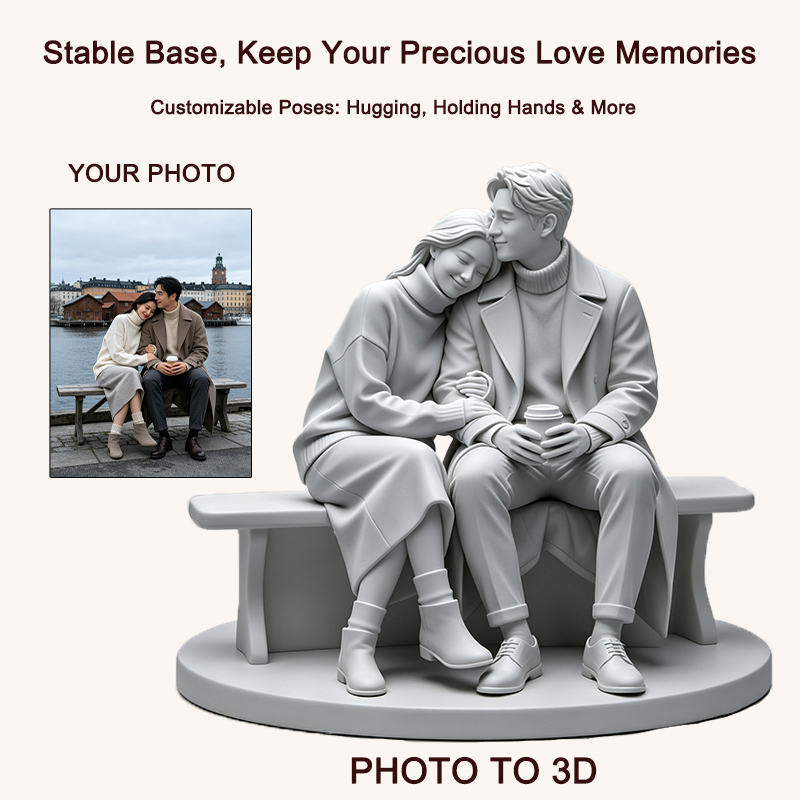사진을 바탕으로 제작한 맞춤형 3D 프린팅 커플 피규어 - Resin Art For Anniversary Gift 리뷰 및 가격