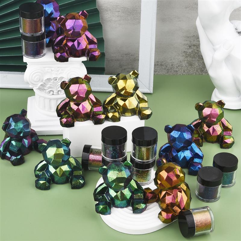 거울 카멜레온 수지 안료 반짝이 매직 변색 진주 빛 파 - Resin Dye Opaque 리뷰 및 가격