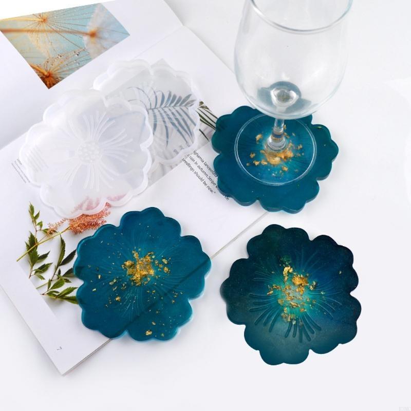 R3MC 2PCS DIY 꽃 모양 실리콘 지오드 코스터 - Resin Art Geode 리뷰 및 가격