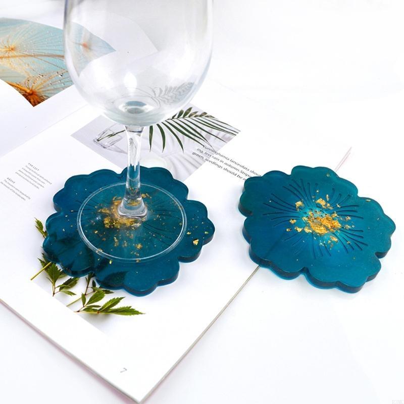 R3MC 2PCS DIY 꽃 모양 실리콘 지오드 코스터 - Resin Art Geode 리뷰 및 가격