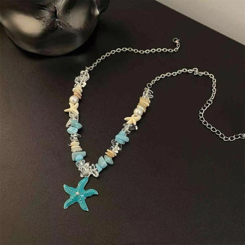 보헤미안 바다 테마 목걸이 불가사리 조개 모조 진주 펜 - Resin Art Beach Theme 리뷰 및 가격