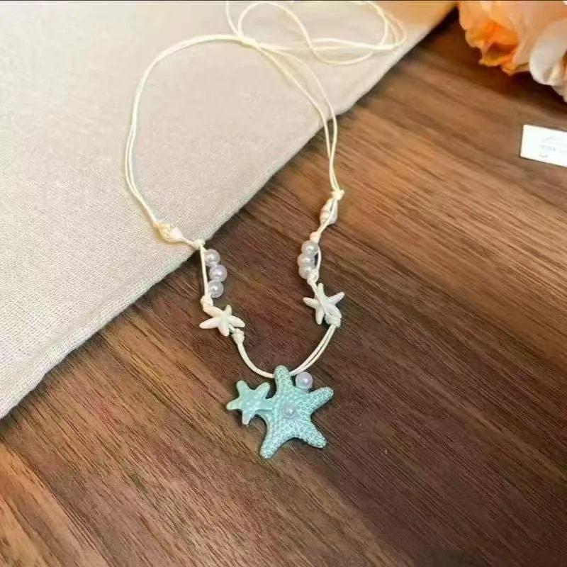 보헤미안 바다 테마 목걸이 불가사리 조개 모조 진주 펜 - Resin Art Beach Theme 리뷰 및 가격