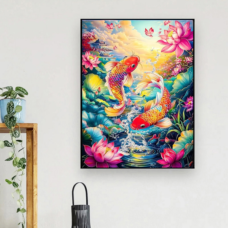 AB 요정 가루 드릴 다이아몬드 페인팅 물고기 5D D - Resin Art Wallpaper 리뷰 및 가격