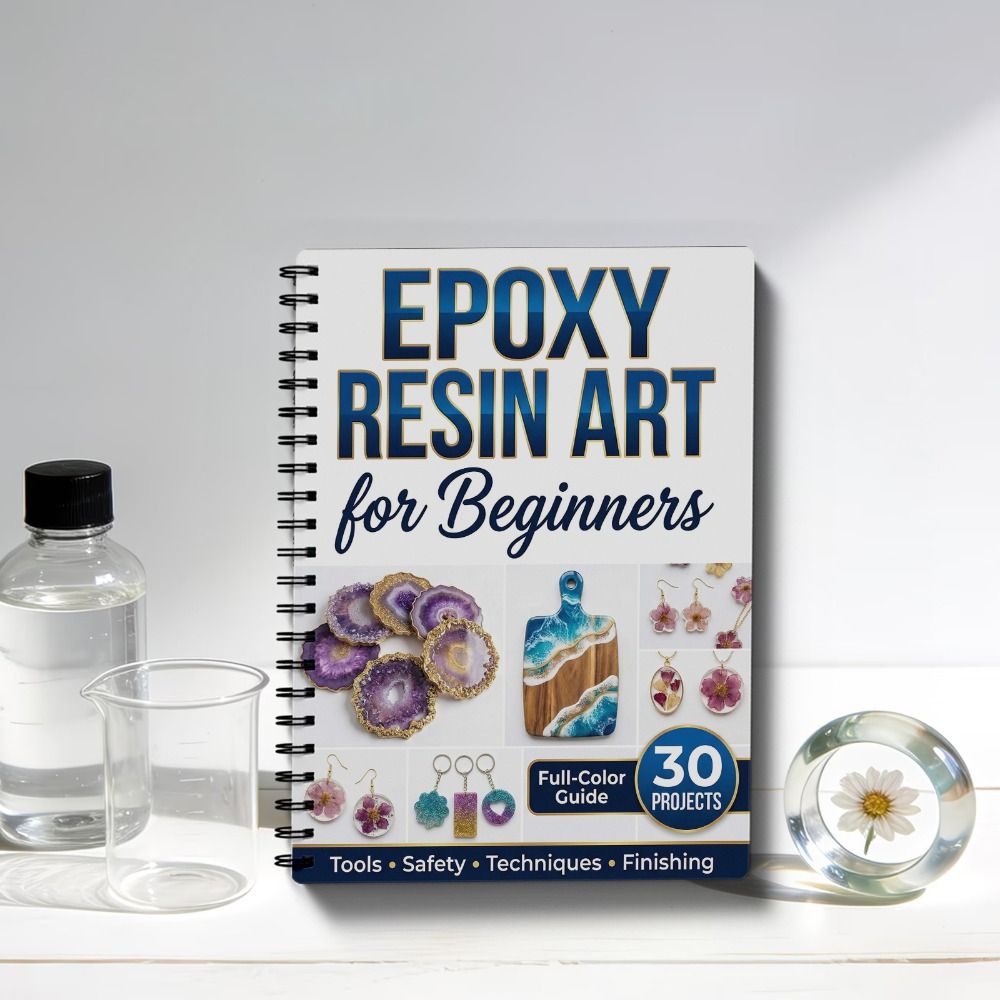 단계별 에폭시 레진 아트 핸드북 일러스트가 포함된 30 - Resin Art Tutorial 리뷰 및 가격