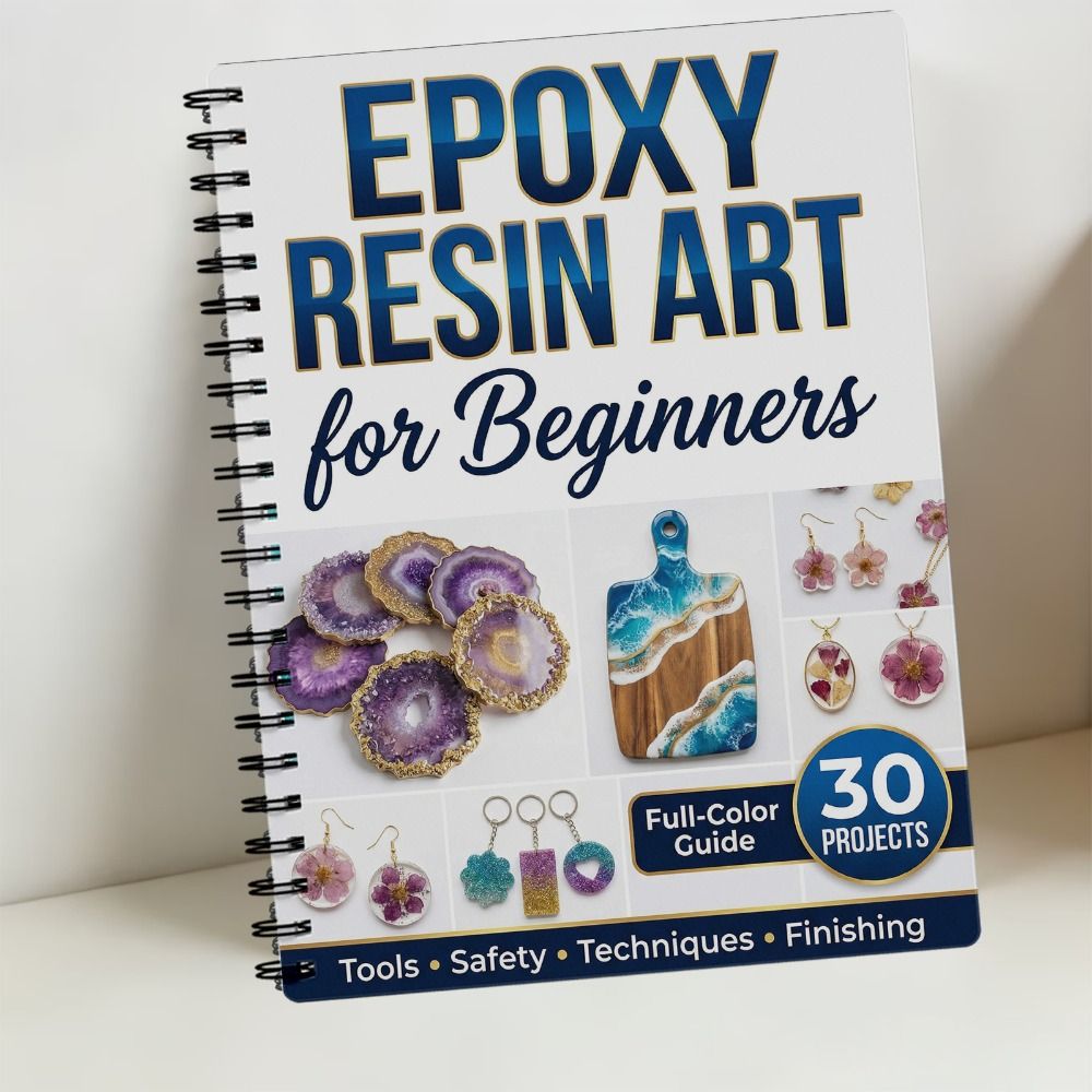 단계별 에폭시 레진 아트 핸드북 일러스트가 포함된 30 - Resin Art Tutorial 리뷰 및 가격