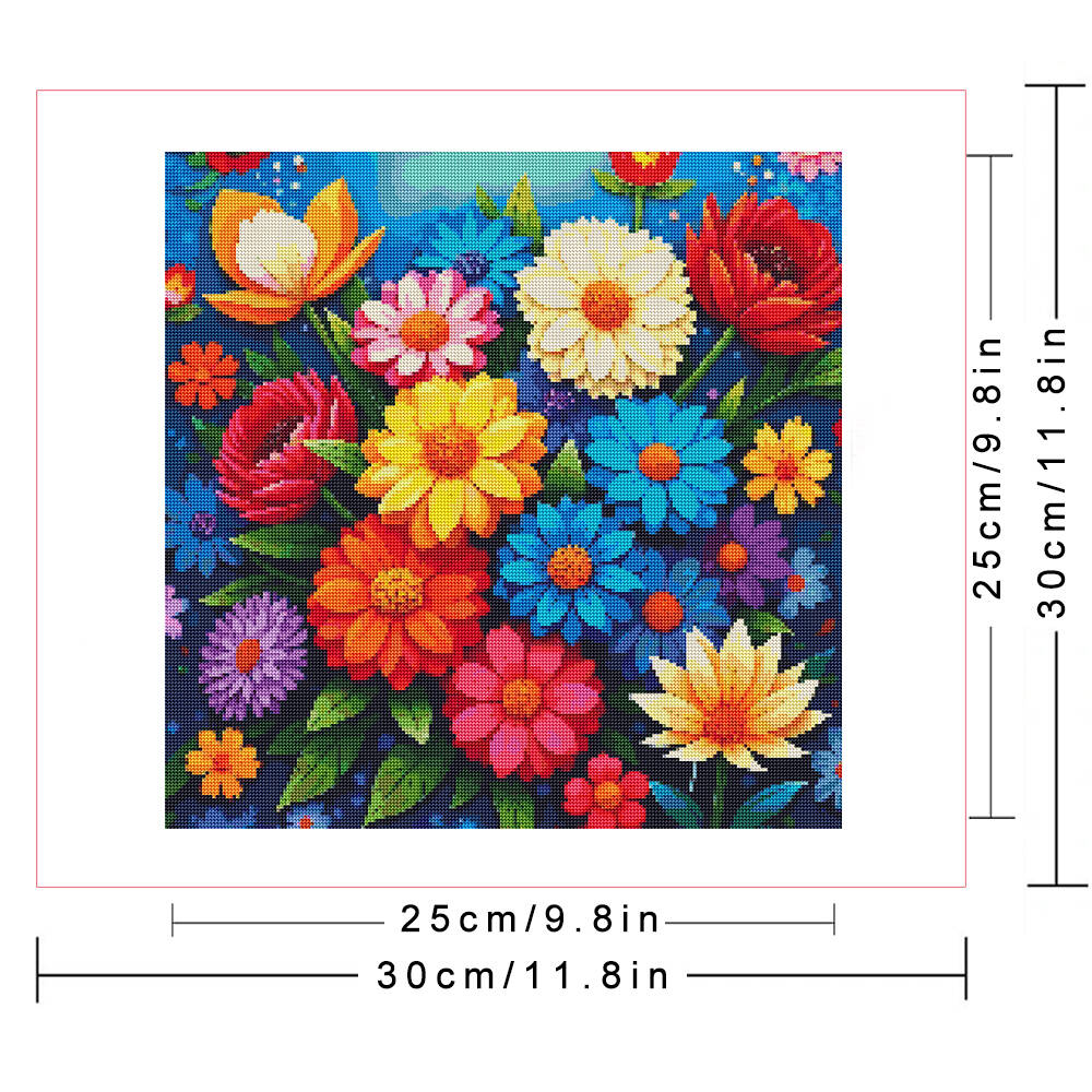 Huacan 다이아몬드 아트 모자이크 키트 국화 꽃 전 - Resin Art Wallpaper 리뷰 및 가격