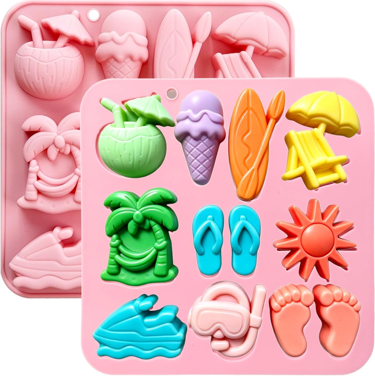 여름 해변 실리콘 몰드 10구멍 열대 해변 테마 실리콘 - Resin Art Beach Theme 리뷰 및 가격